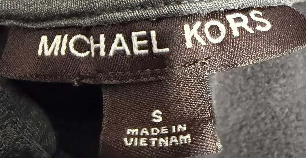 Michael Kors Mens Heathered Gray Fleece Jogger Sweatpants with Logo Patch Size S
